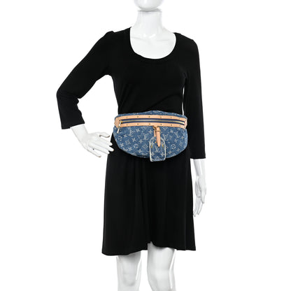 Louis Vuitton Monogram Denim High Rise Bumbag Blue 2 of 10