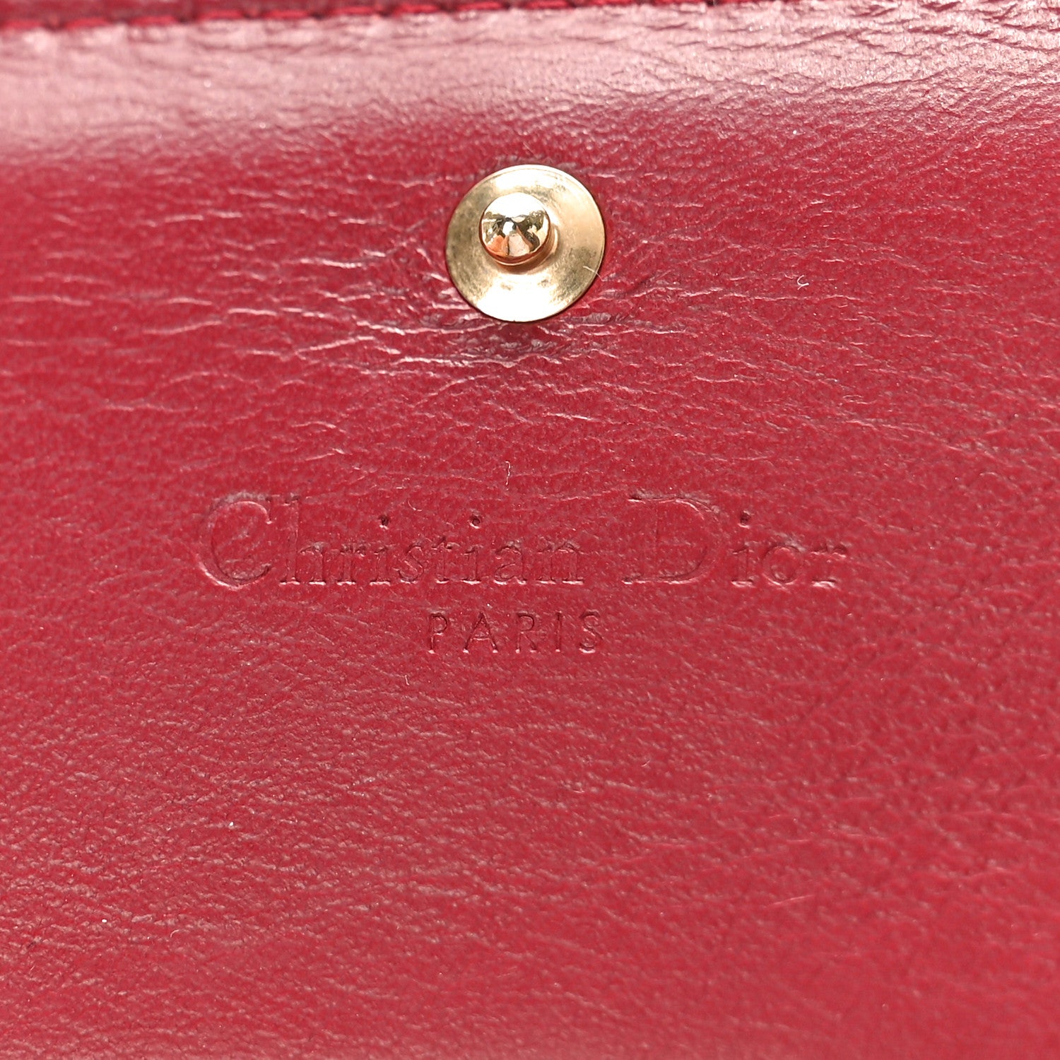 Christian Dior Patent Cannage Mini Lady Dior Wallet Cherry Red 6 of 8