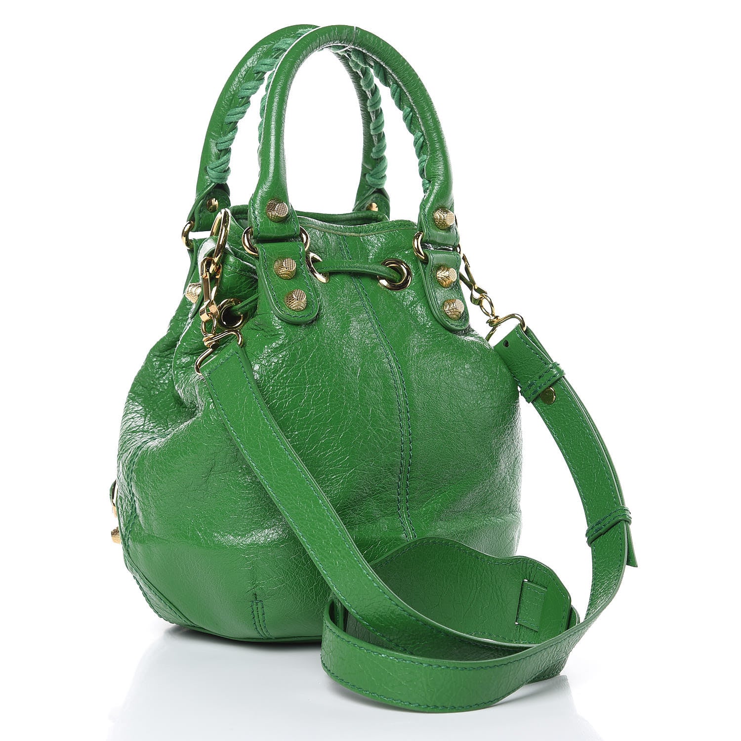 Balenciaga Agneau Giant 12 Gold Hardware Mini Pompon Vert Trefle 3 of 11