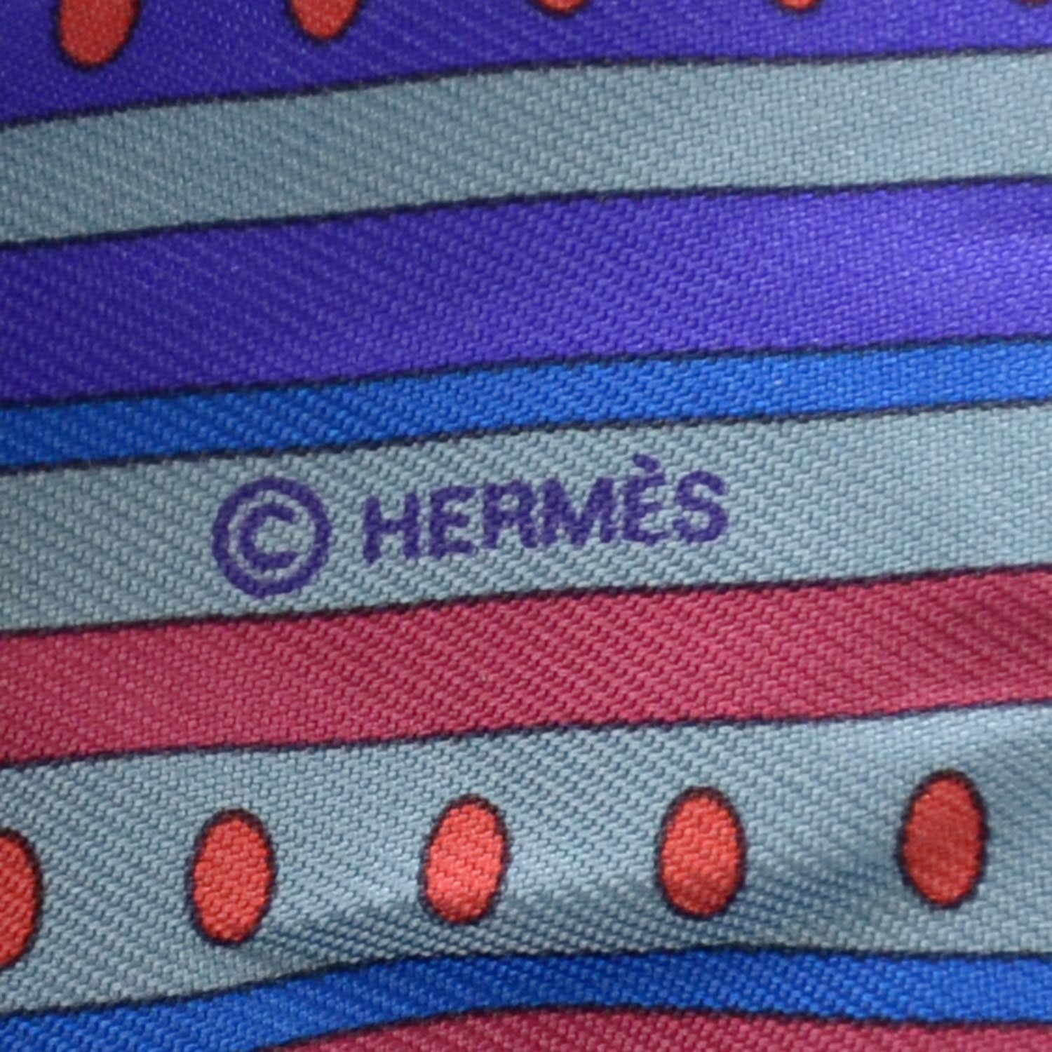 Hermes Silk Sequences Twilly Scarf Bleu Glacier 5 of 5