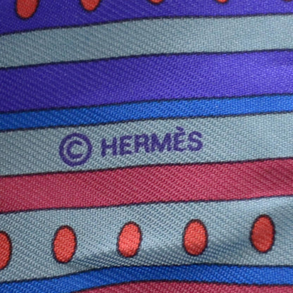 Hermes Silk Sequences Twilly Scarf Bleu Glacier 5 of 5