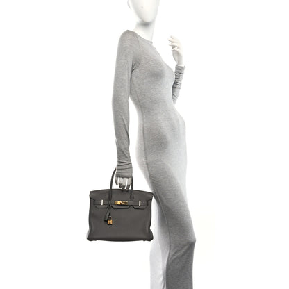 Hermes Togo Birkin 30 Gris Meyer 2 of 11