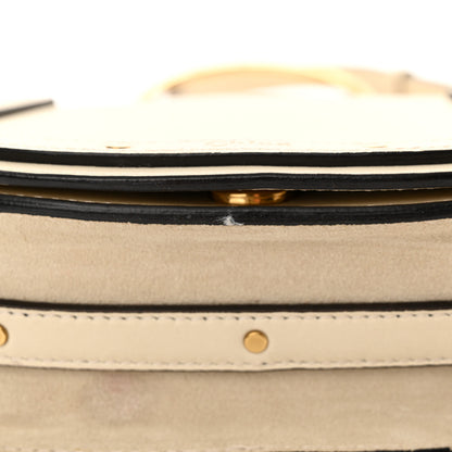 Chloe Calfskin Suede Small Nile Bracelet Bag Off White 12 of 13
