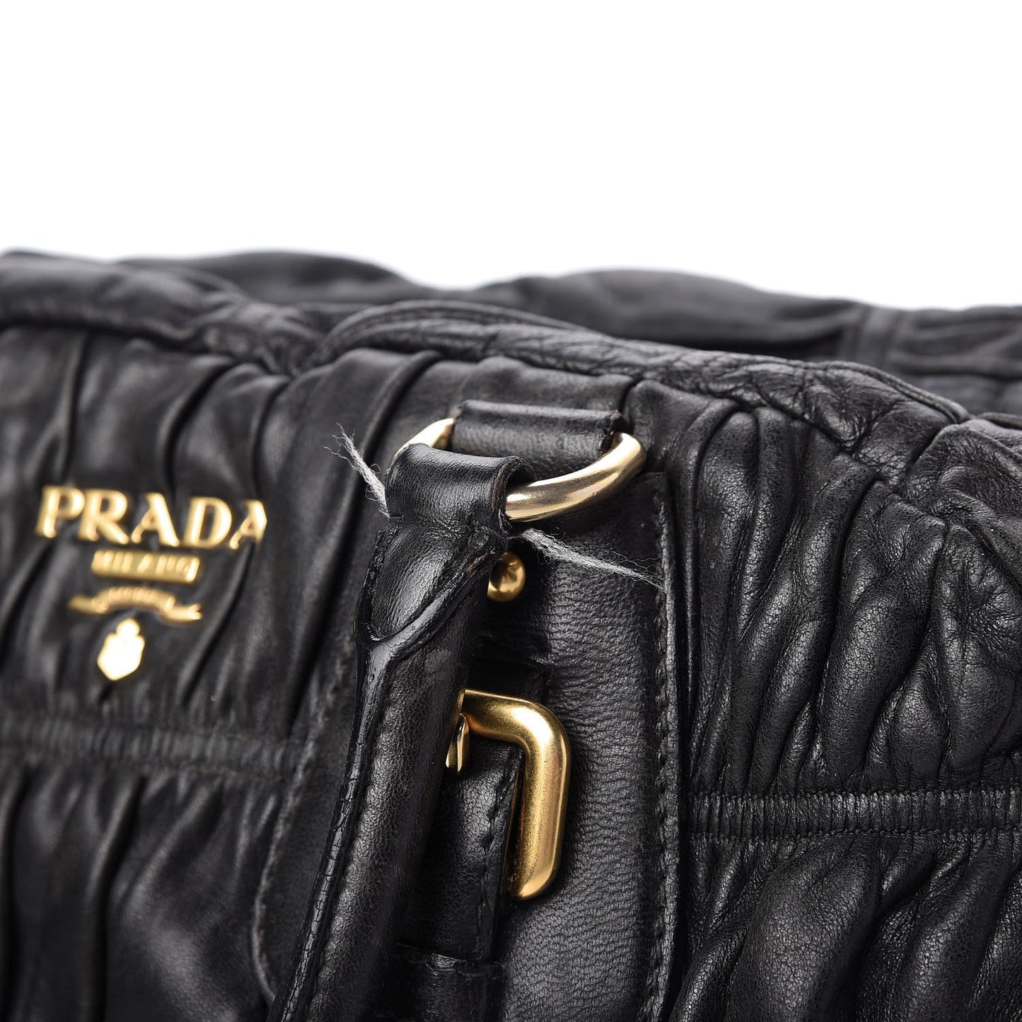 Nappa Gaufre Satchel Black