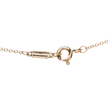 Tiffany 18K Yellow Gold Diamond Fleur de Lis Key Bar Pendant Necklace 5 of 6