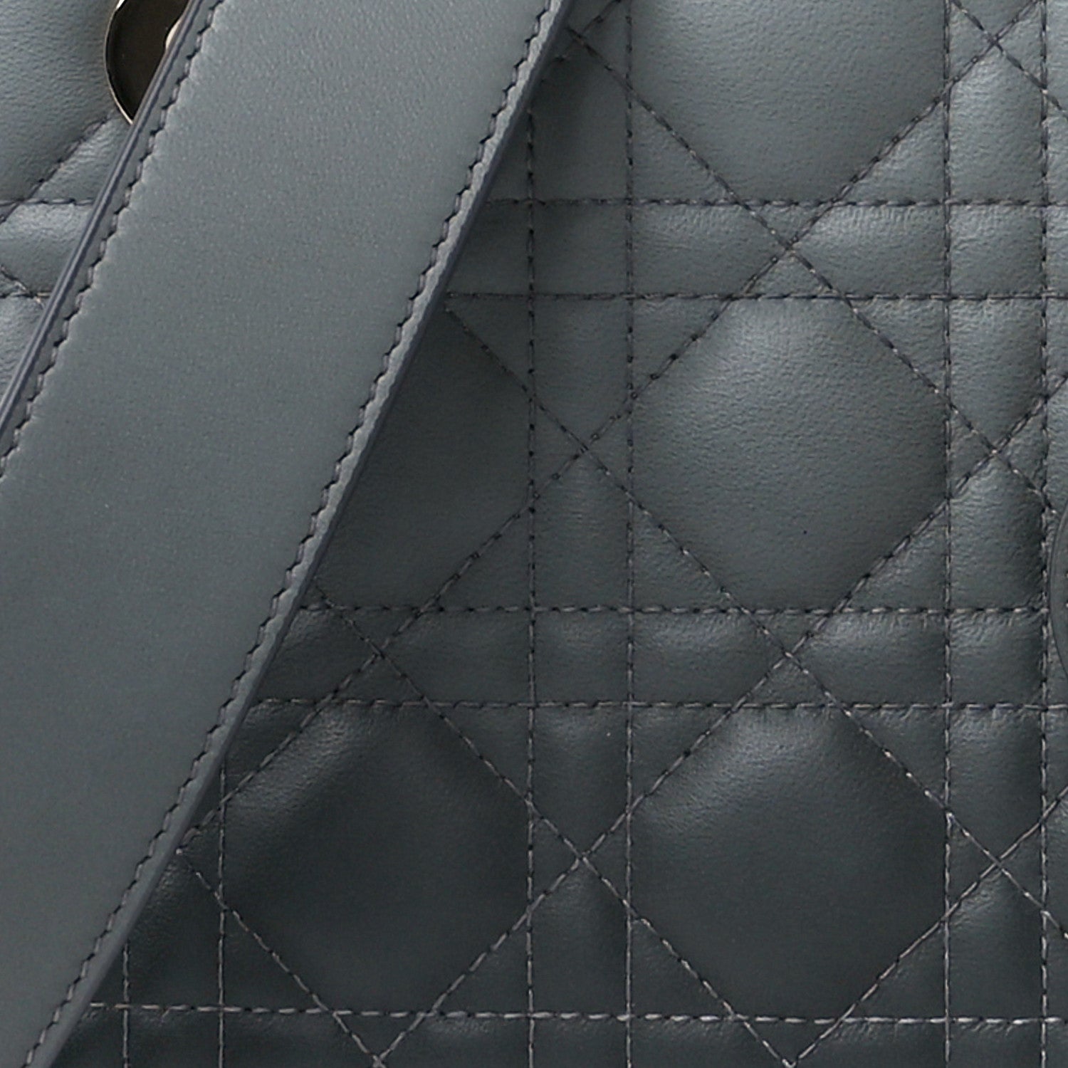 Christian Dior Lambskin Cannage Gradient Small My ABCDior Lady Dior Grey 8 of 11