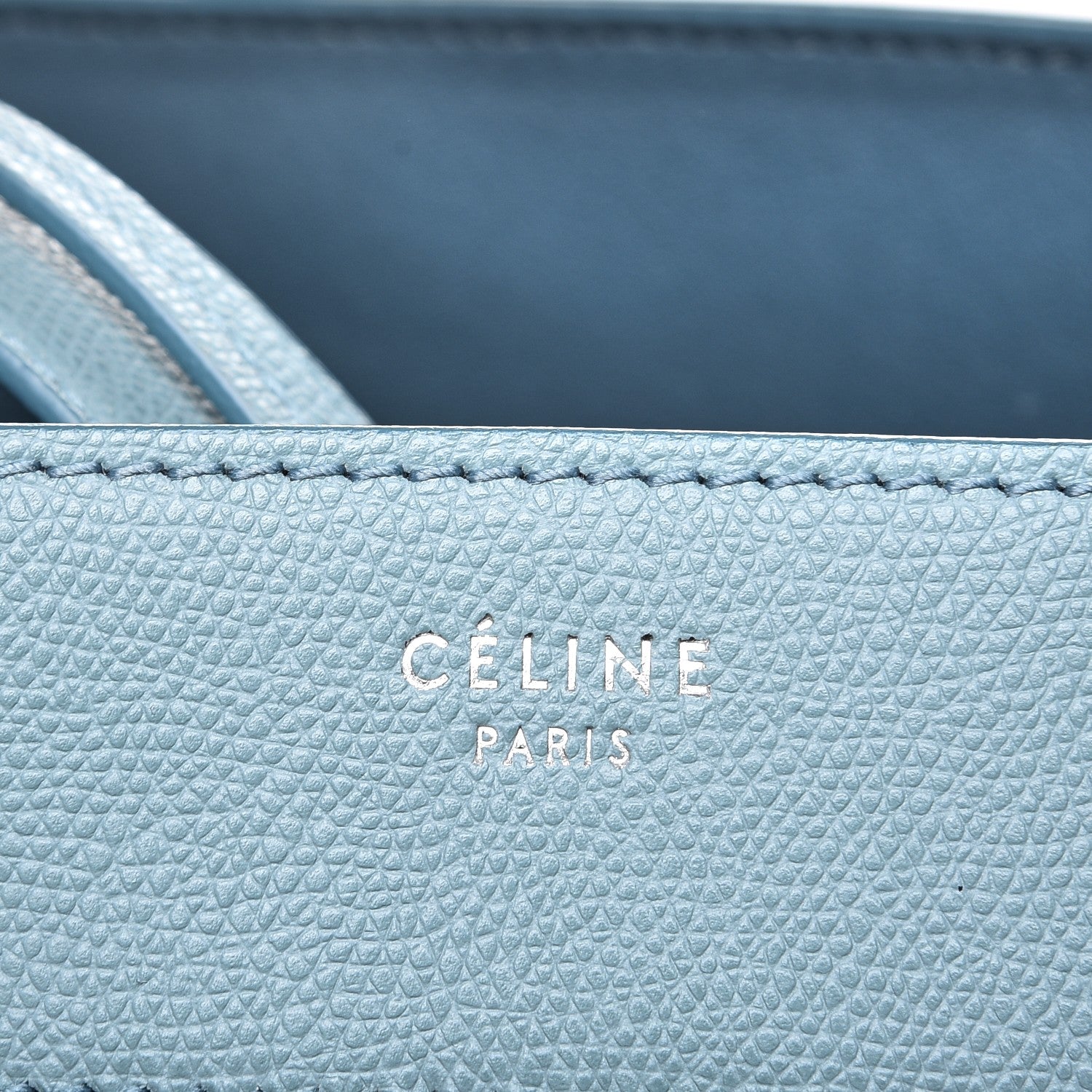 Celine Grained Calfskin Medium Phantom Luggage Sky Blue 8 of 9