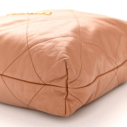 Chanel Shiny Calfskin Quilted Chanel 22 Camel 11 of 13