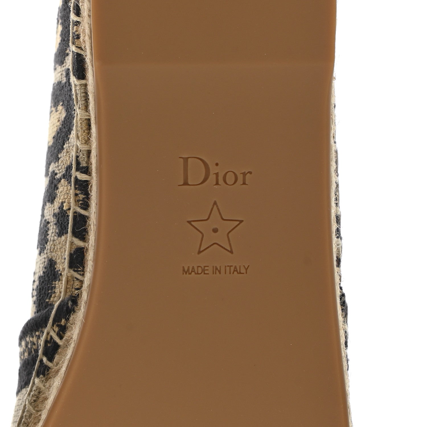 Christian Dior Cotton Embroidered Leopard Print Granville Espadrille 38 Natural 6 of 9