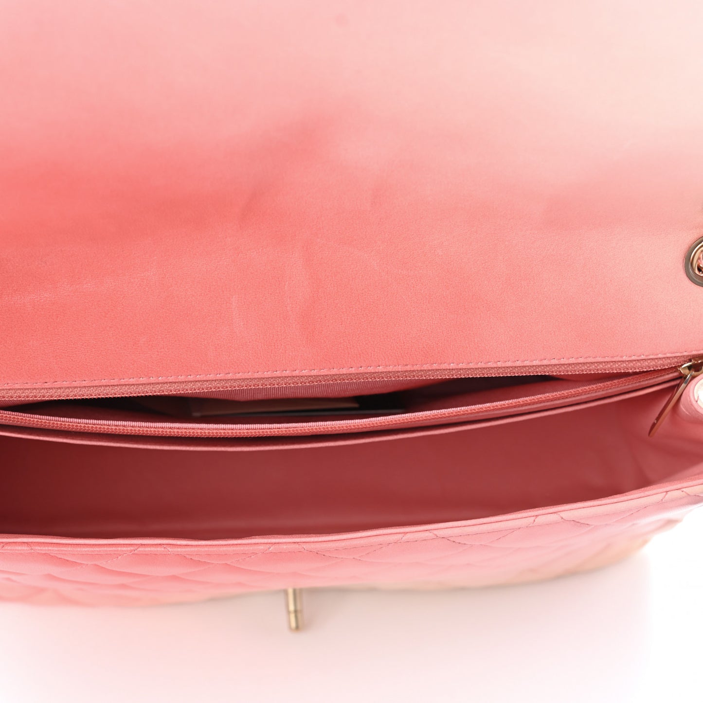 Lambskin Degrade Quilted Maxi Single Flap Pink