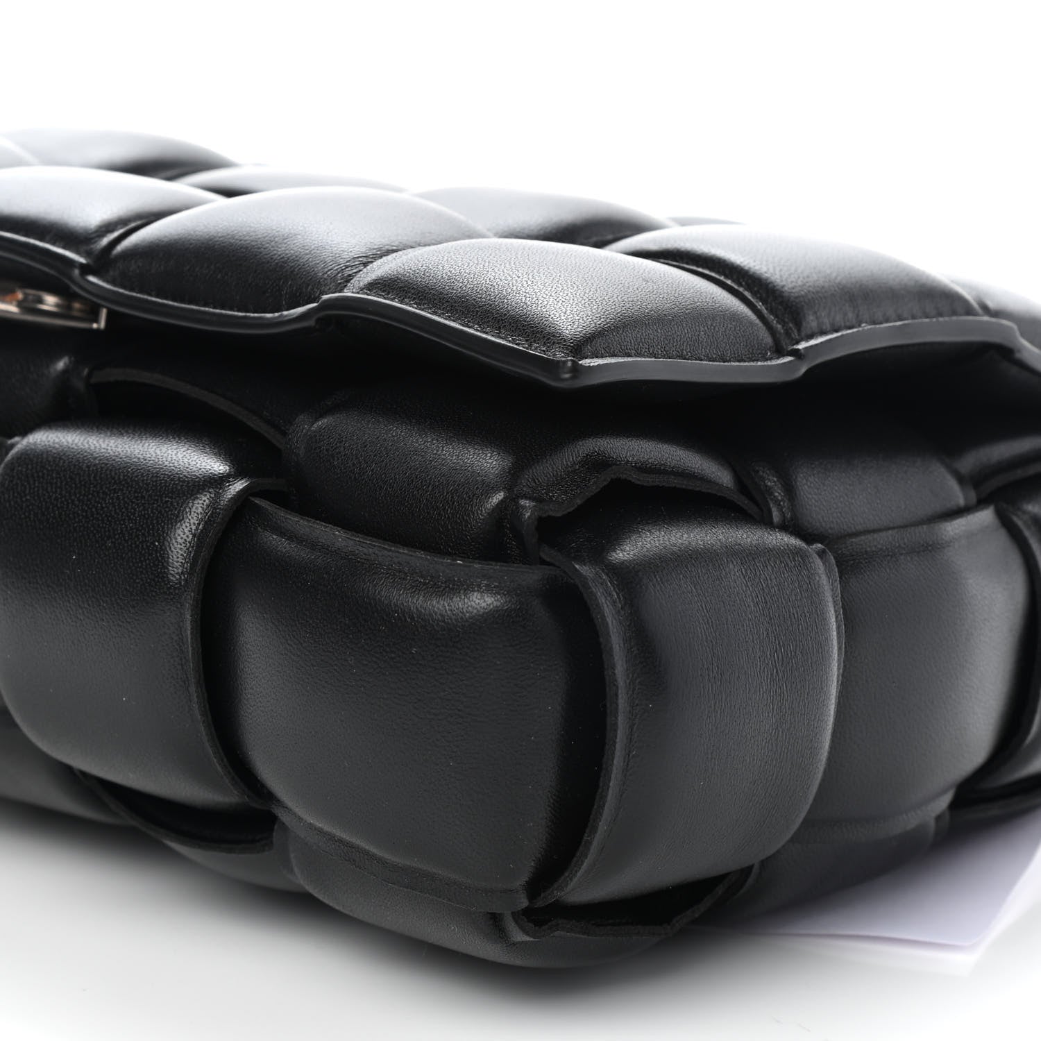 Bottega Veneta Lambskin Maxi Intreccio Padded Chain Cassette Crossbody Bag Black 8 of 8