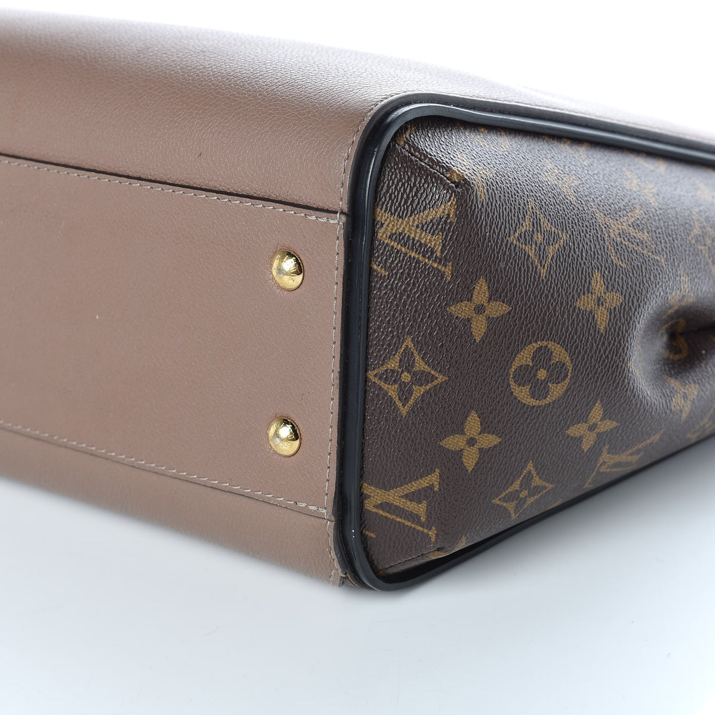 Calfskin Monogram Kimono Tote Taupe Glace
