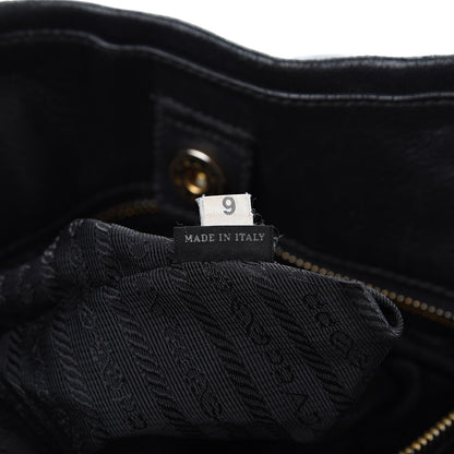 Prada Tessuto Nylon Jacquard Logo Tote Black 6 of 15