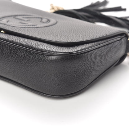 Gucci Pebbled Calfskin Medium Soho Flap Crossbody Black 9 of 10