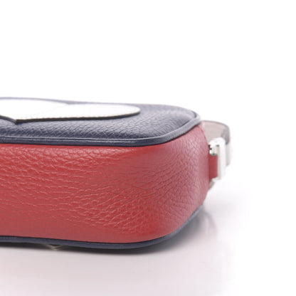 Gucci Calfskin Heart Camera Bag Blue Hibiscus Red White 9 of 13