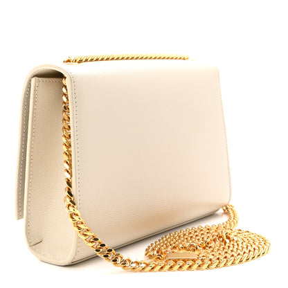 Saint Laurent Grain De Poudre Small Monogram Kate Satchel Crema Soft 3 of 9