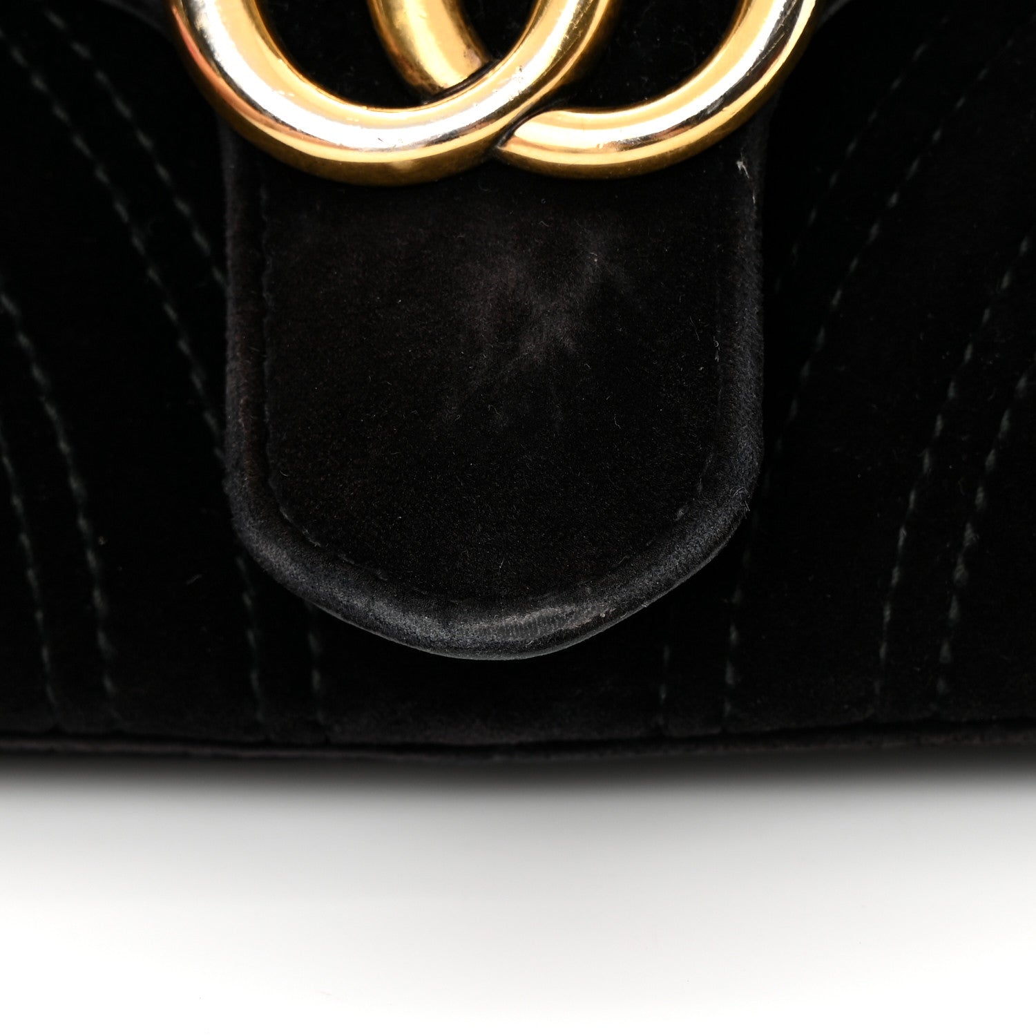 Gucci Velvet Matelasse Mini GG Marmont Shoulder Bag Black 19 of 25