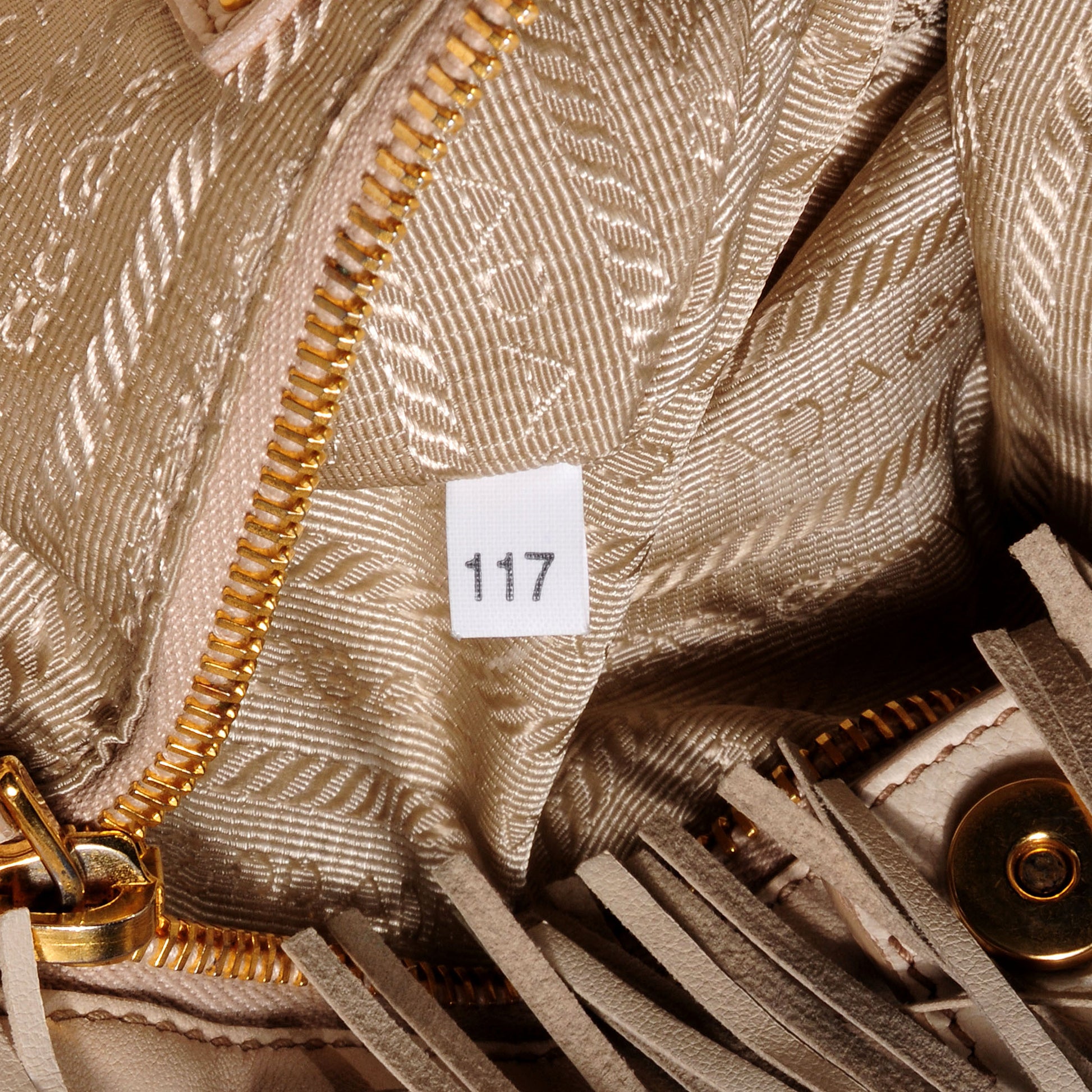 Prada Nappa Leather Frills Tote Cera 8 of 11