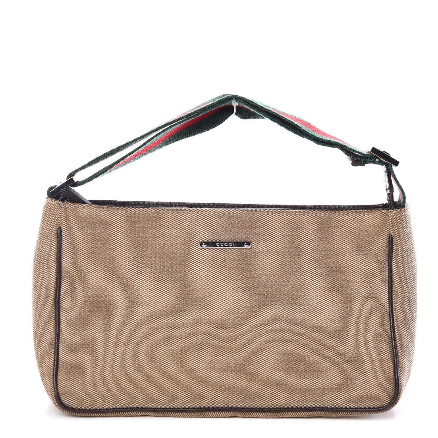 Canvas Web Shoulder Bag Dark Brown