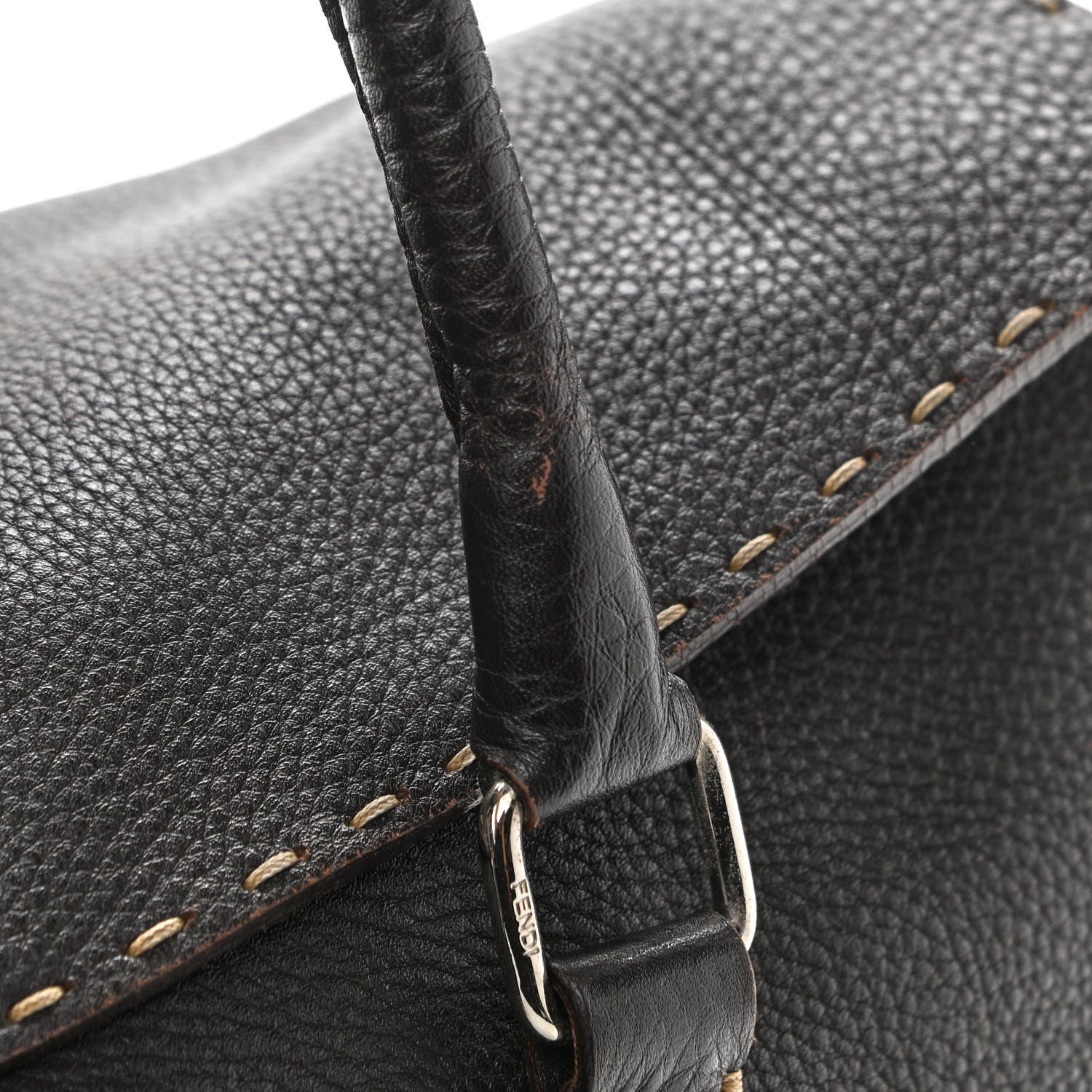 Fendi Cuoio Romano Selleria Shoulder Bag Testa di Moro 14 of 14