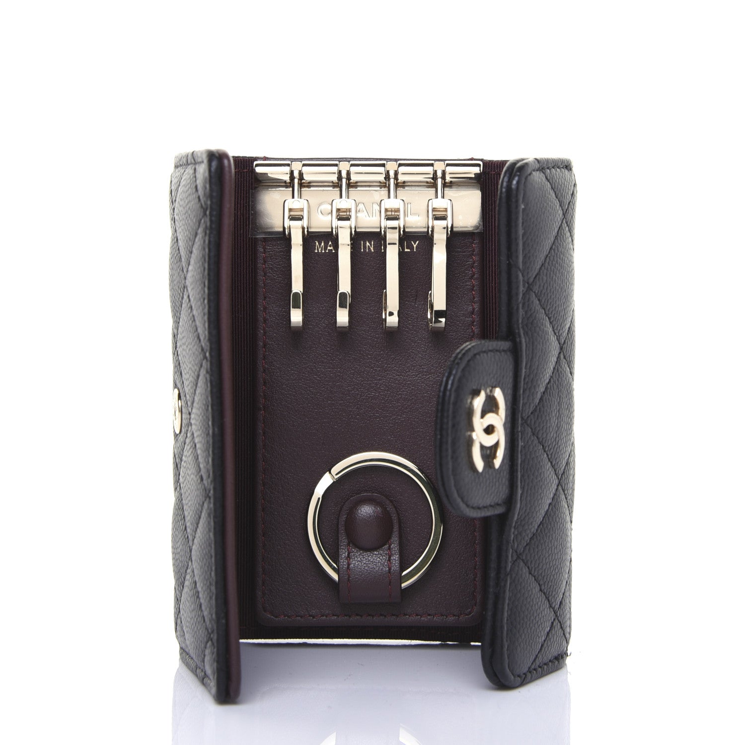 Chanel Caviar Quilted Classic 4 Key Holder Wallet Black 5 of 15