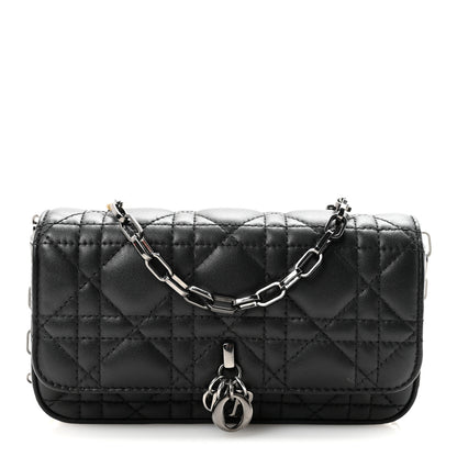 Christian Dior Lambskin Cannage Dior Talk Phone Pouch Black 1 of 10