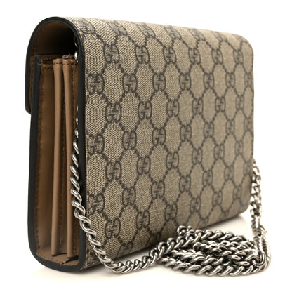 Gucci GG Supreme Monogram Mini Dionysus Chain Wallet Beige Taupe 3 of 10