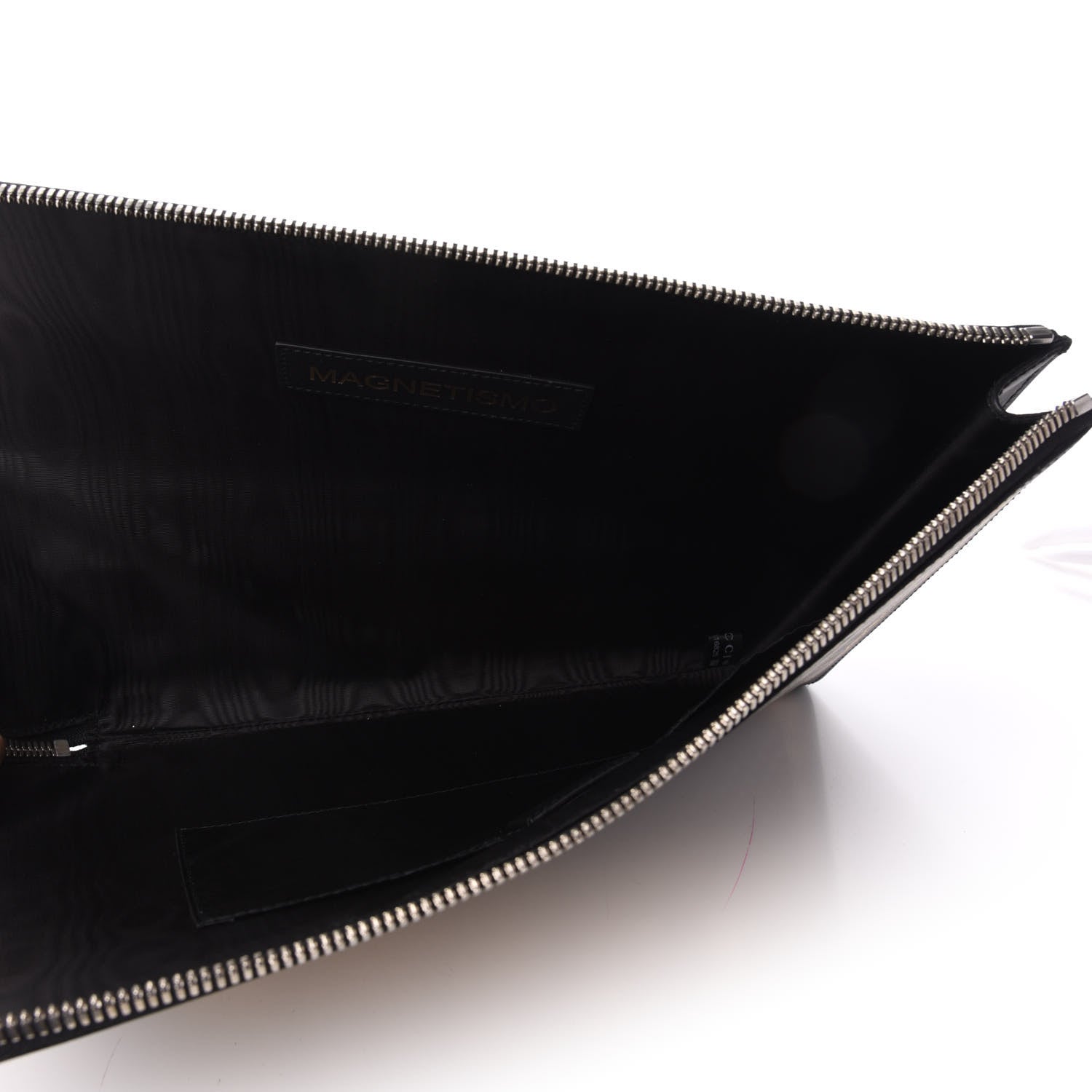 Gucci X SEGA Calfskin GUCCY Stars Zip Clutch Bag Black Gold 5 of 8