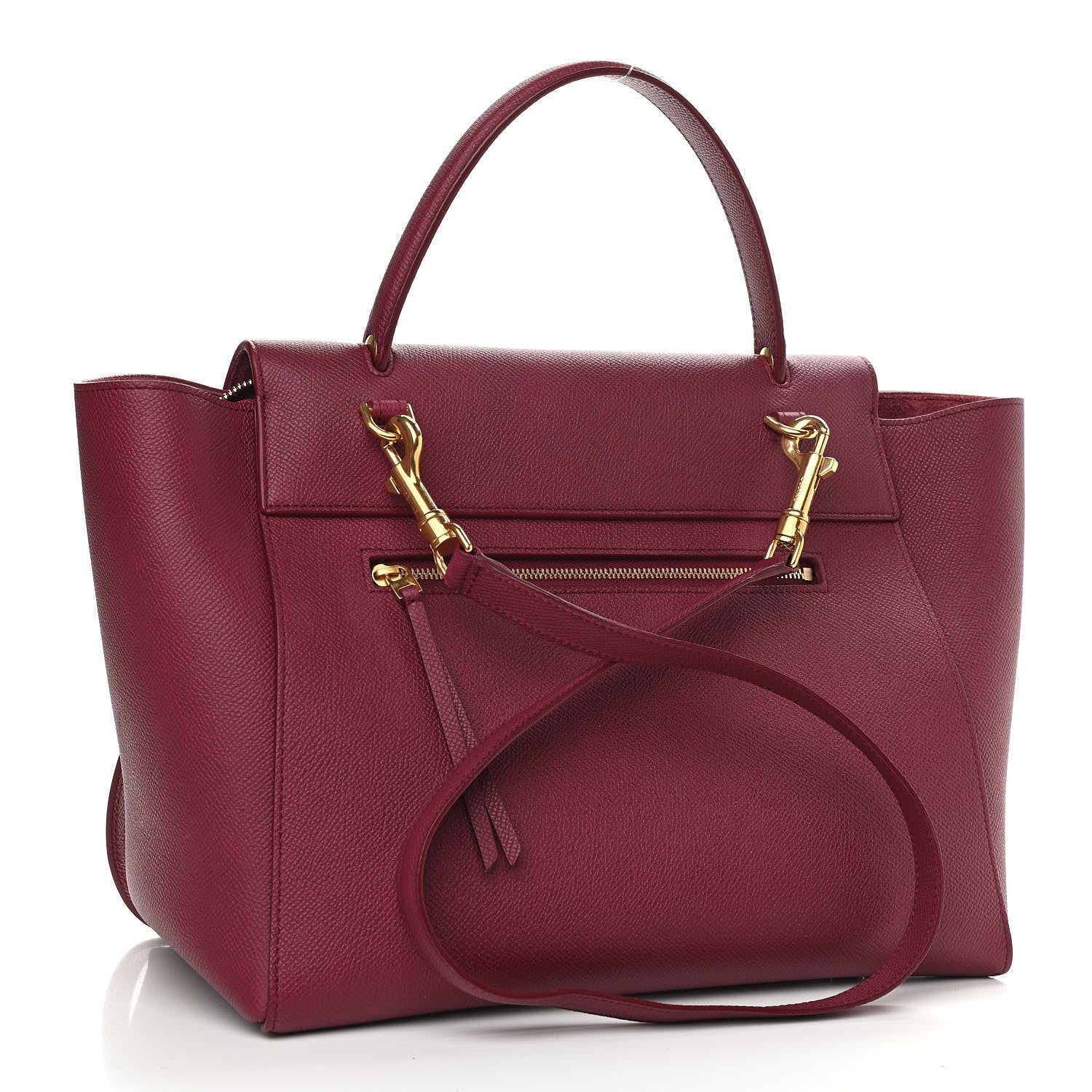 Celine Grained Calfskin Mini Belt Bag Plum 2 of 11