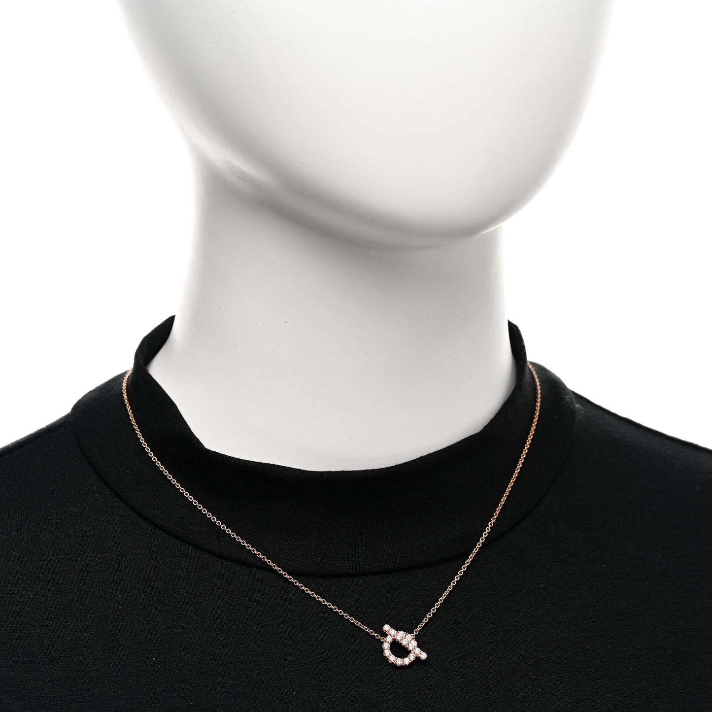 18K Rose Gold Diamond Finesse Pendant Necklace