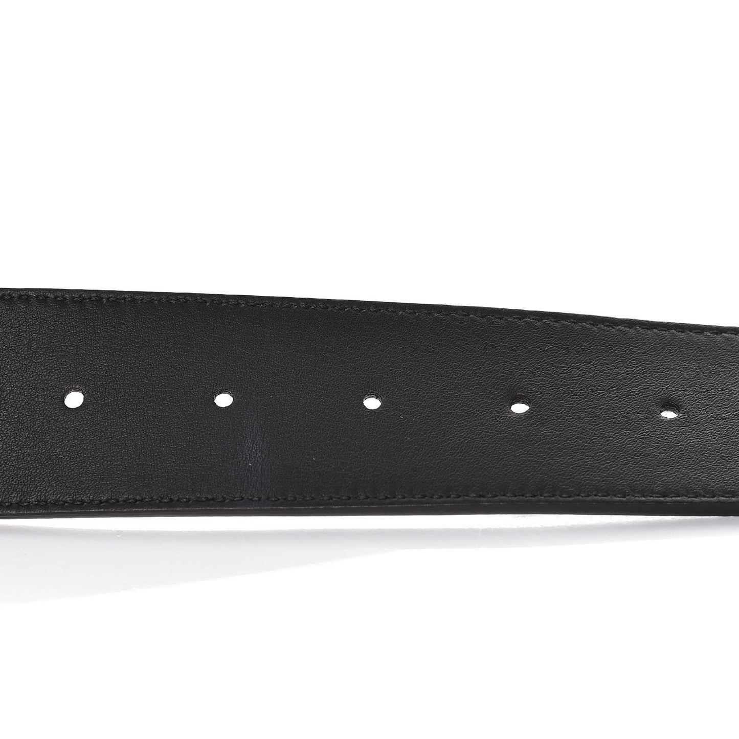 Textured Dollar Calfskin Nickel Double G 40mm Belt 95 38 Black