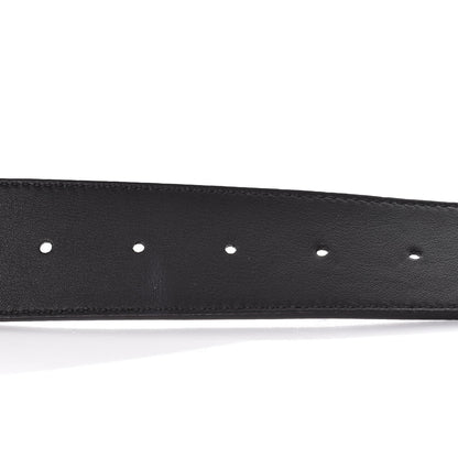 Gucci Textured Dollar Calfskin Nickel Double G 40mm Belt 95 38 Black 6 of 7