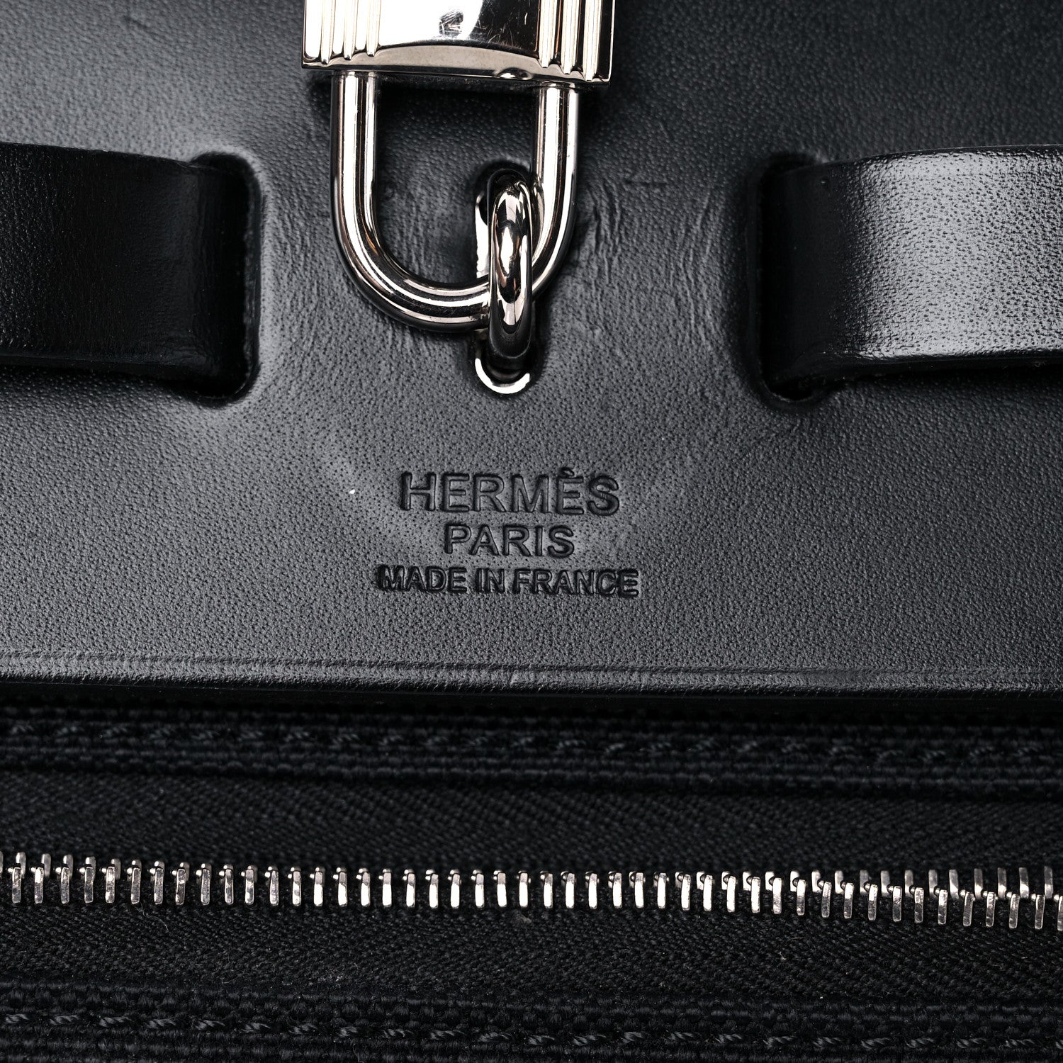 Hermes Military Toile Vache Hunter Herbag Zip PM 31 Black 7 of 16