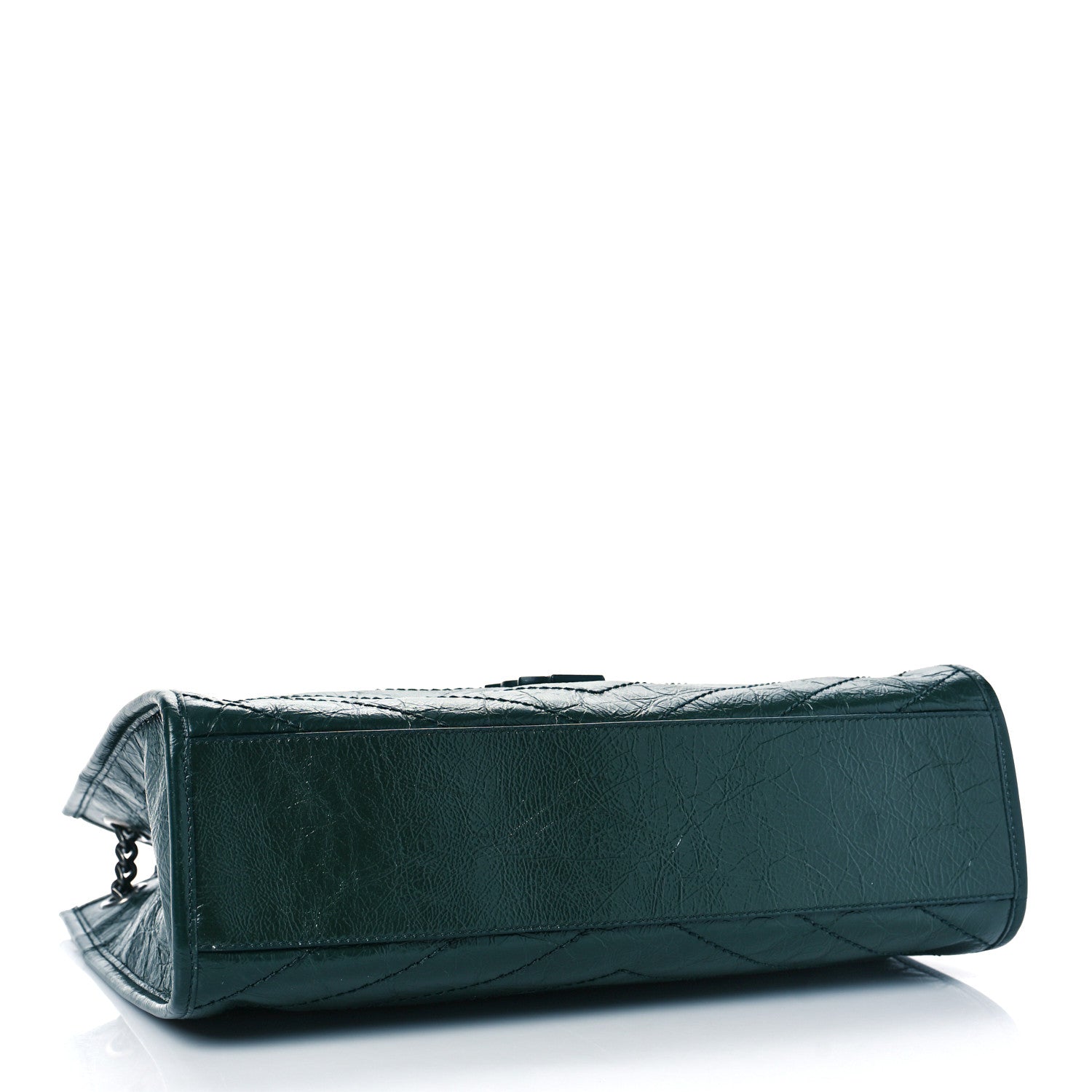 Saint Laurent Crinkled Calfskin Matelasse Monogram Medium Niki Shopper Tote New Vert 3 of 8