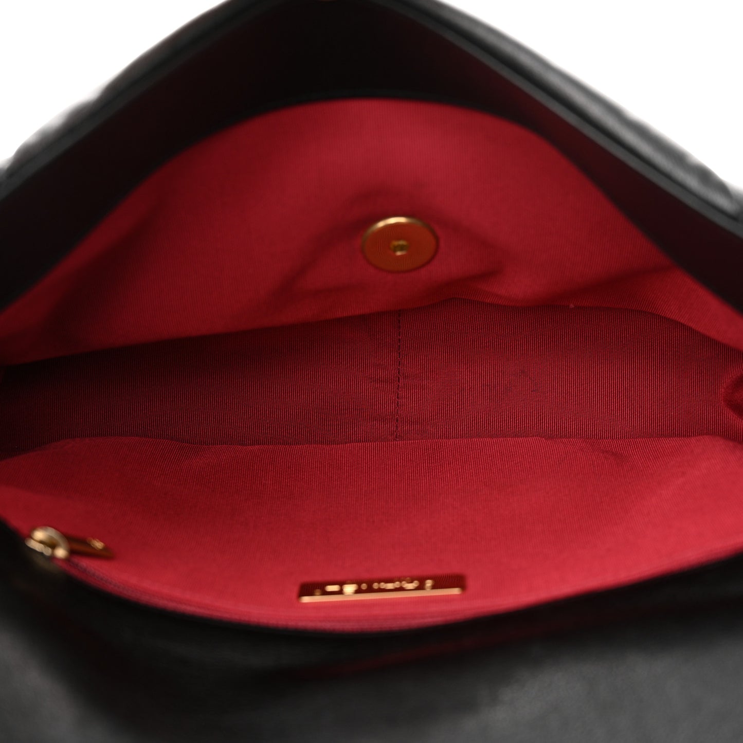 Shiny Goatskin Quilted Large Chanel 19 Flap Black