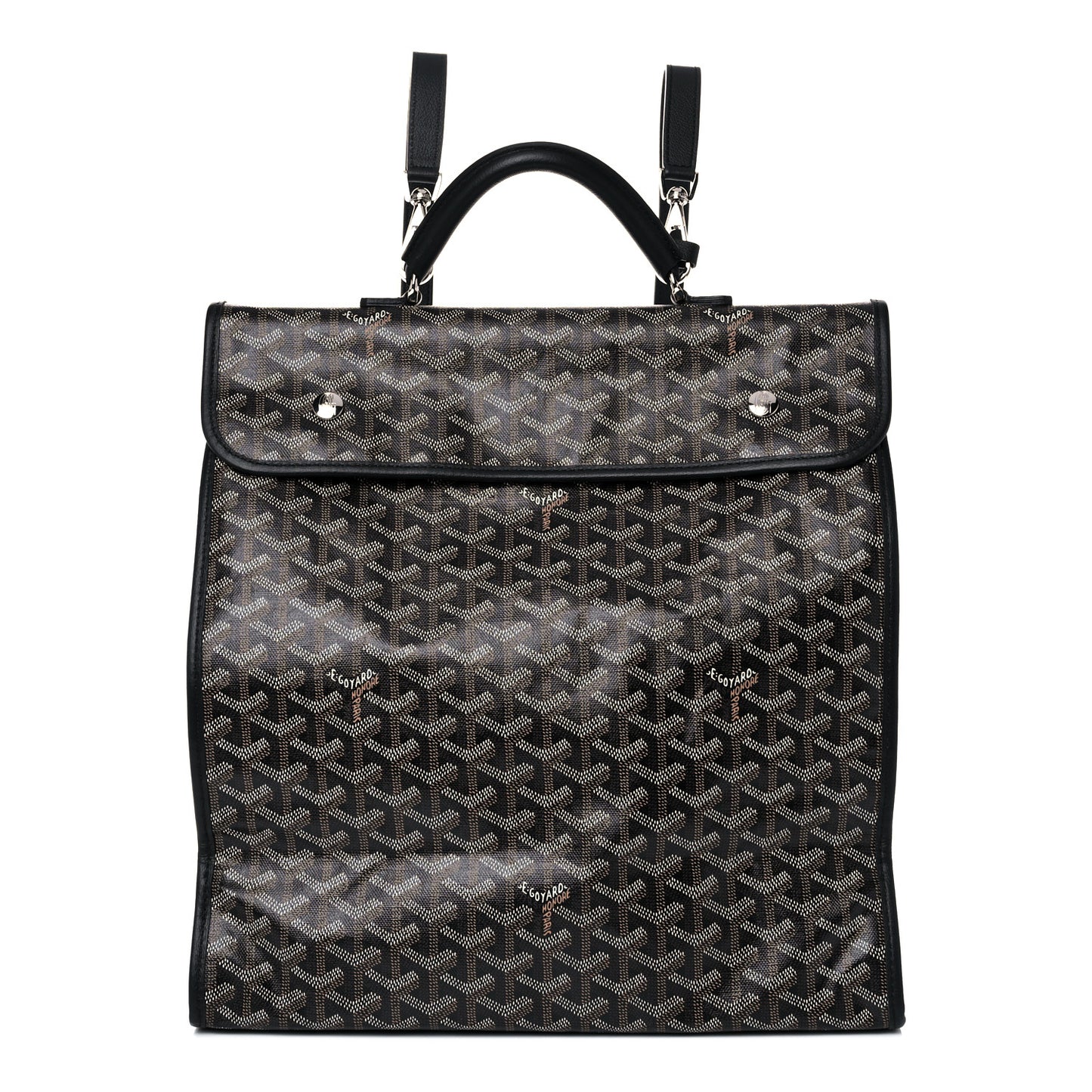 Goyardine Saint Leger Soft Briefcase Backpack Black