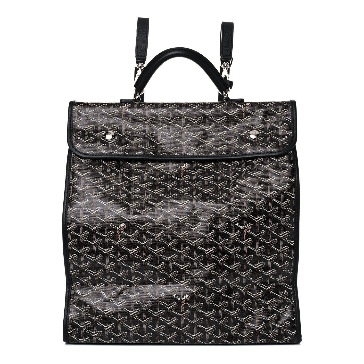 Goyard Goyardine Saint Leger Soft Briefcase Backpack Black 1 of 9