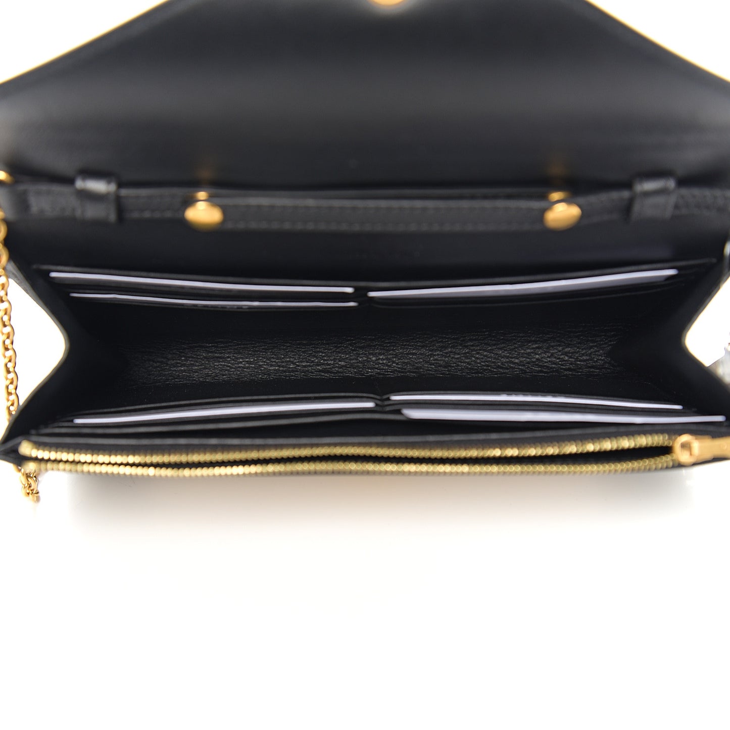 Shiny Calfskin Clutch On A Chain Multicolor