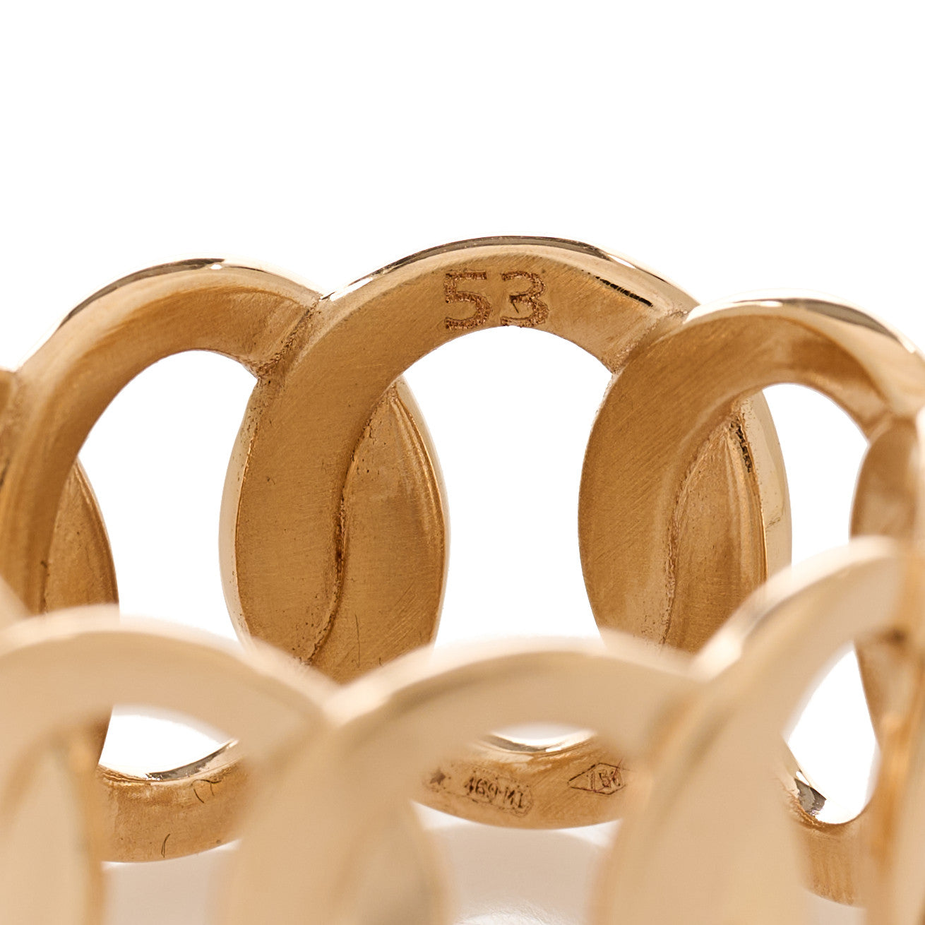 Pomellato 18K Rose Gold Brera Chain Ring 53 6.5 4 of 6