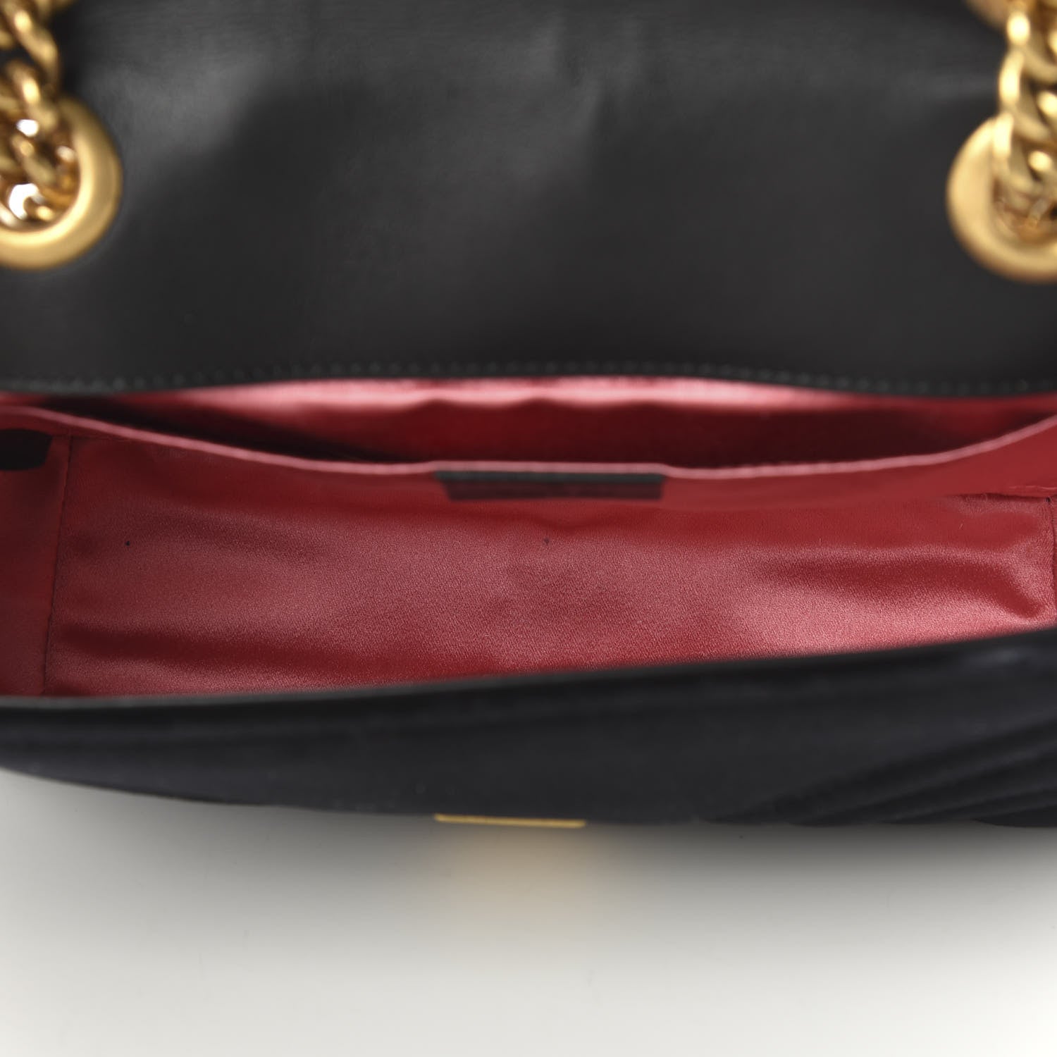 Gucci Velvet Matelasse Mini GG Marmont Shoulder Bag Black 5 of 10