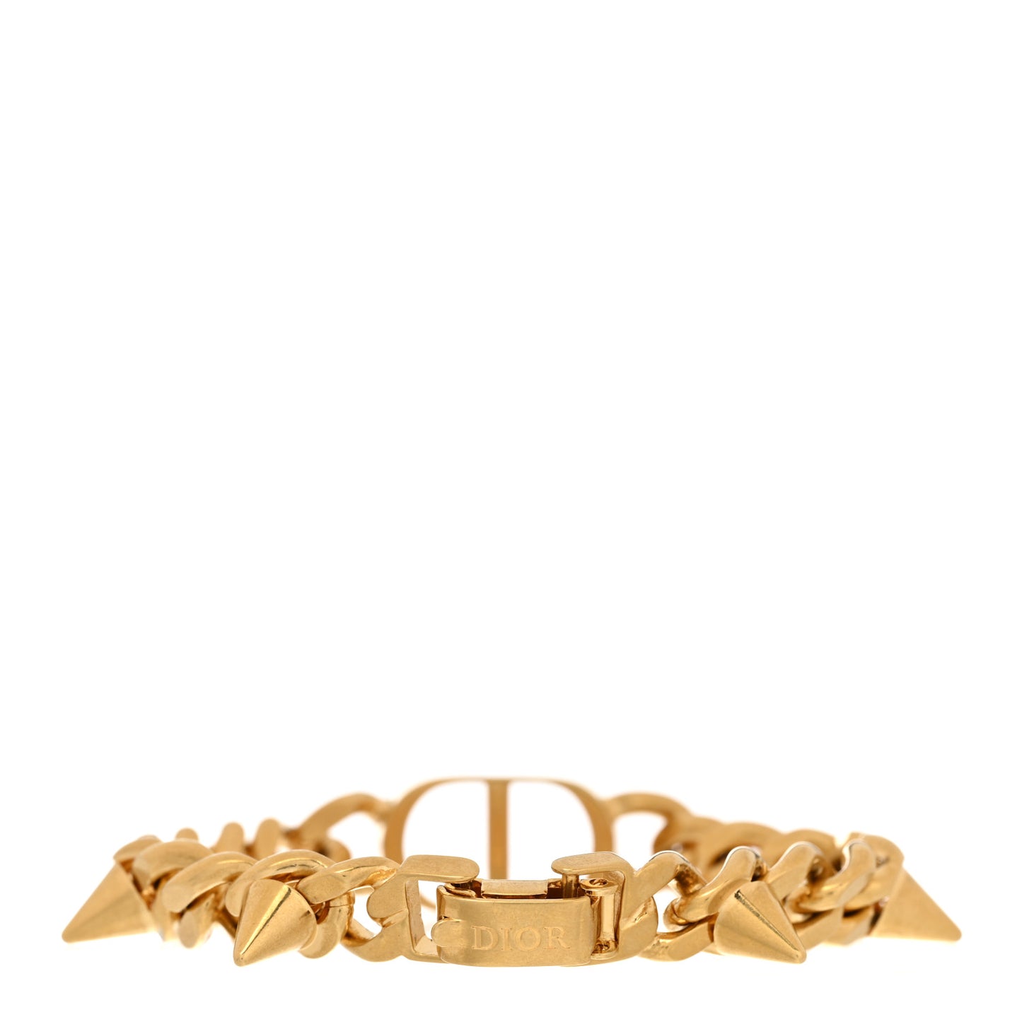 Brass CD Icon Chain Bracelet Gold