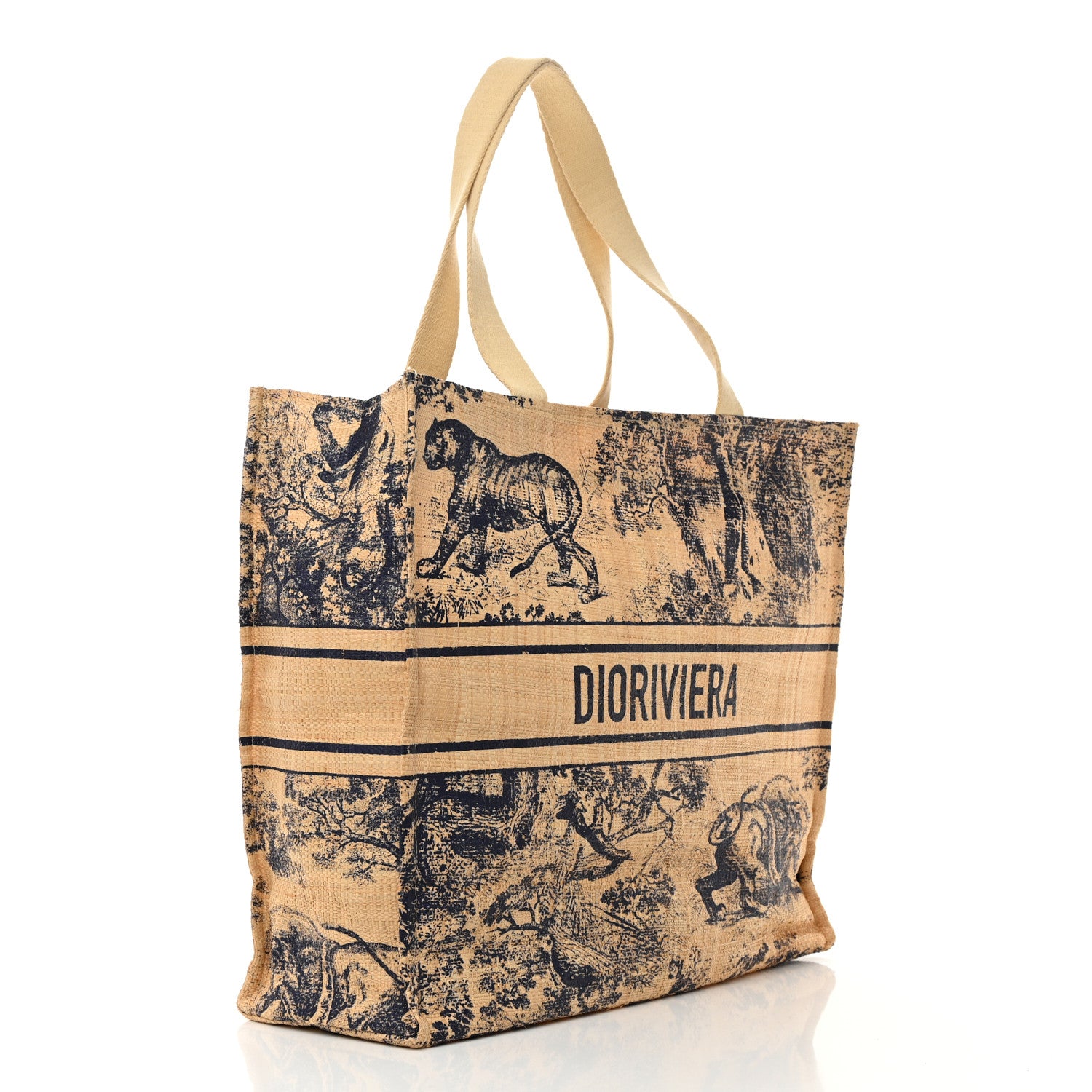 Christian Dior Straw Dioriviera Tote Beige 3 of 13
