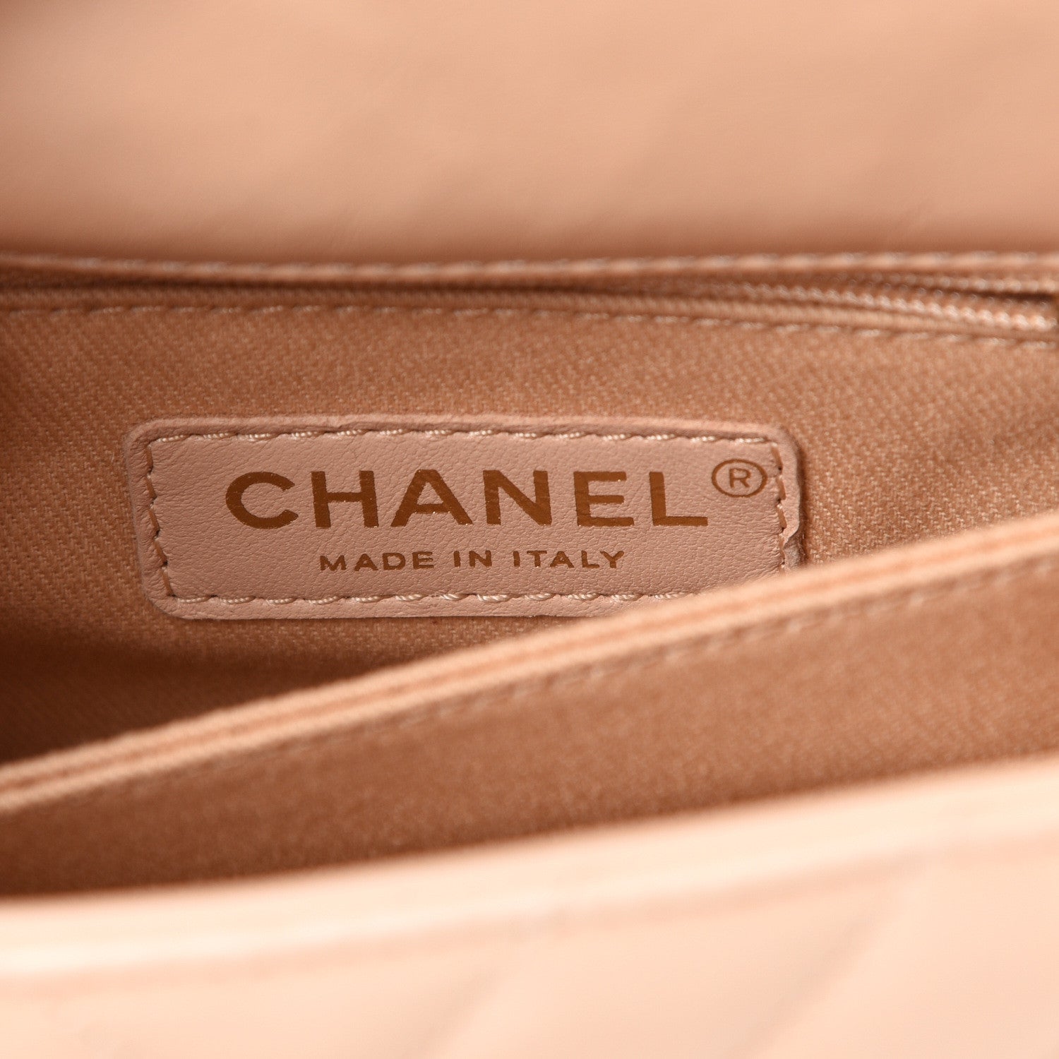 Chanel Calfskin Chevron Quilted Mini Coco Handle Flap Beige 5 of 12