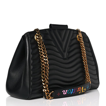 Louis Vuitton Calfskin New Wave Chain Tote Black 3 of 10