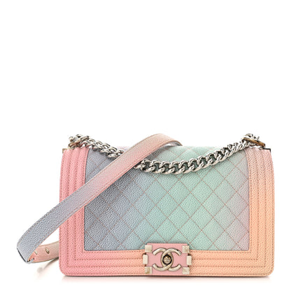 Chanel Caviar Quilted Medium Cuba Rainbow Boy Flap Multicolor 1 of 11