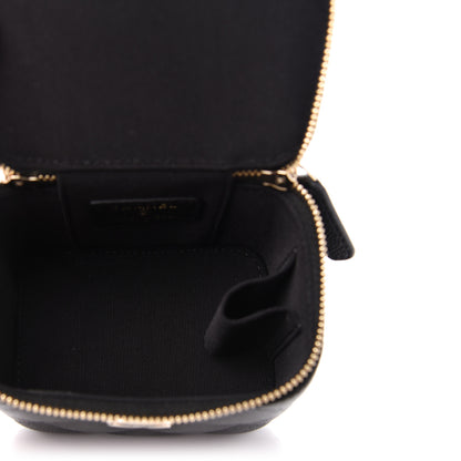 Chanel Caviar Quilted Mini Pearl On Top Vanity Case With Chain Black 5 of 10
