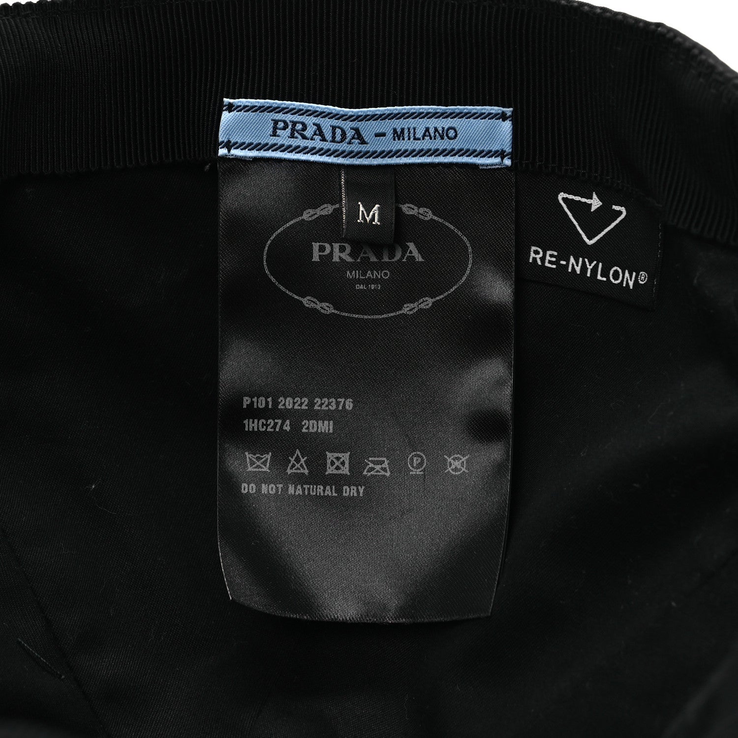 Prada Re-Nylon Womens Baseball Cap M Black 8 of 11