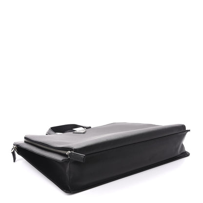 Prada Saffiano Cuir Front Zip Pocket Briefcase Black 3 of 9