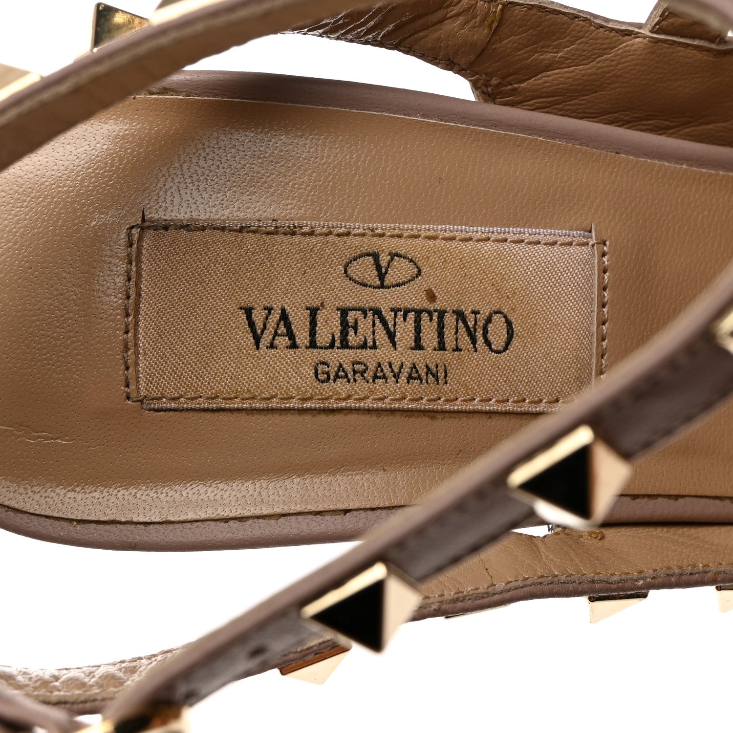 Valentino Garavani Patent Nappa Rockstud Ankle Strap 100mm Pumps 37.5 Black Poudre 6 of 9