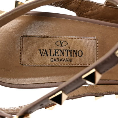 Valentino Garavani Patent Nappa Rockstud Ankle Strap 100mm Pumps 37.5 Black Poudre 6 of 9